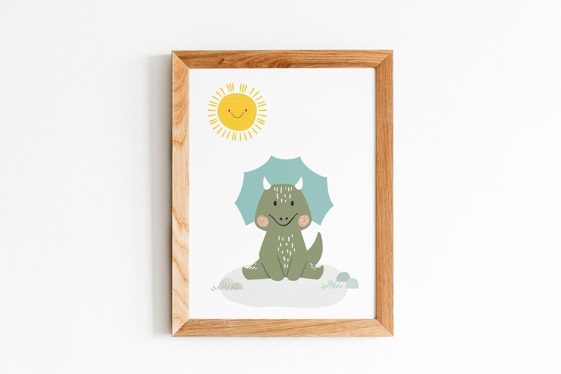 Baby dinosaur prints nursery wall art. Nursery decor | Etsy