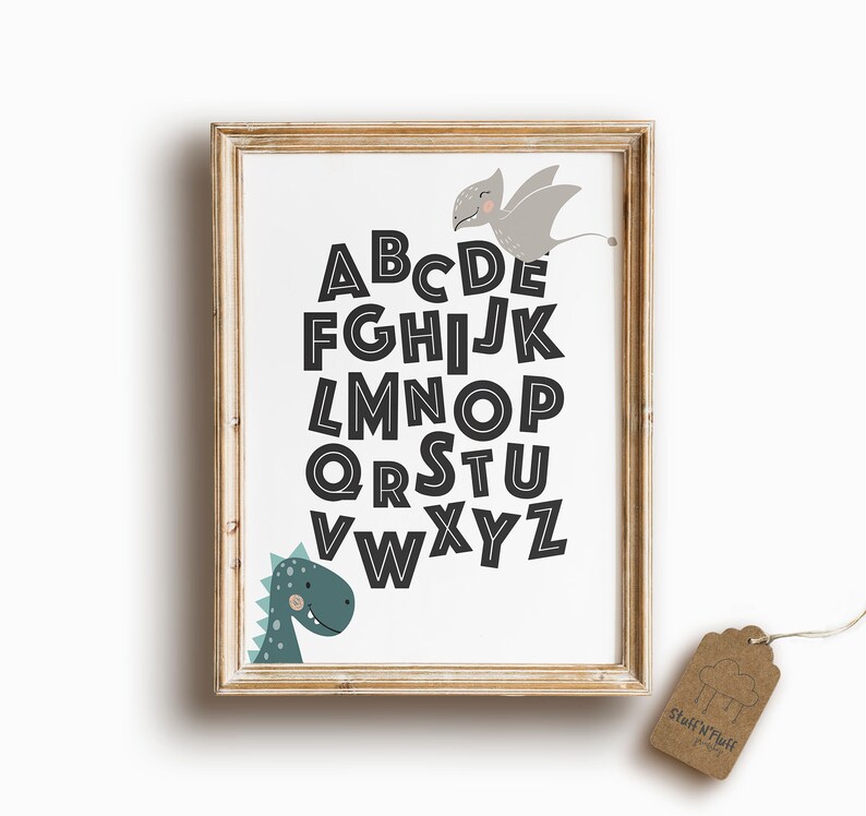 Baby Dinosaur Art Kids Dinosaur Nursery Decor. Set of Two Etsy