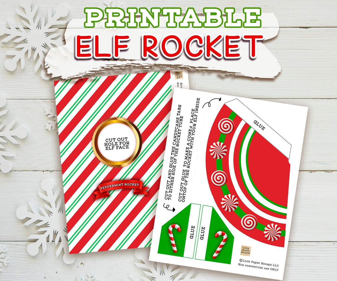Christmas Elf Rocket Kit Elf Christmas Prop. Fun Printables - Etsy