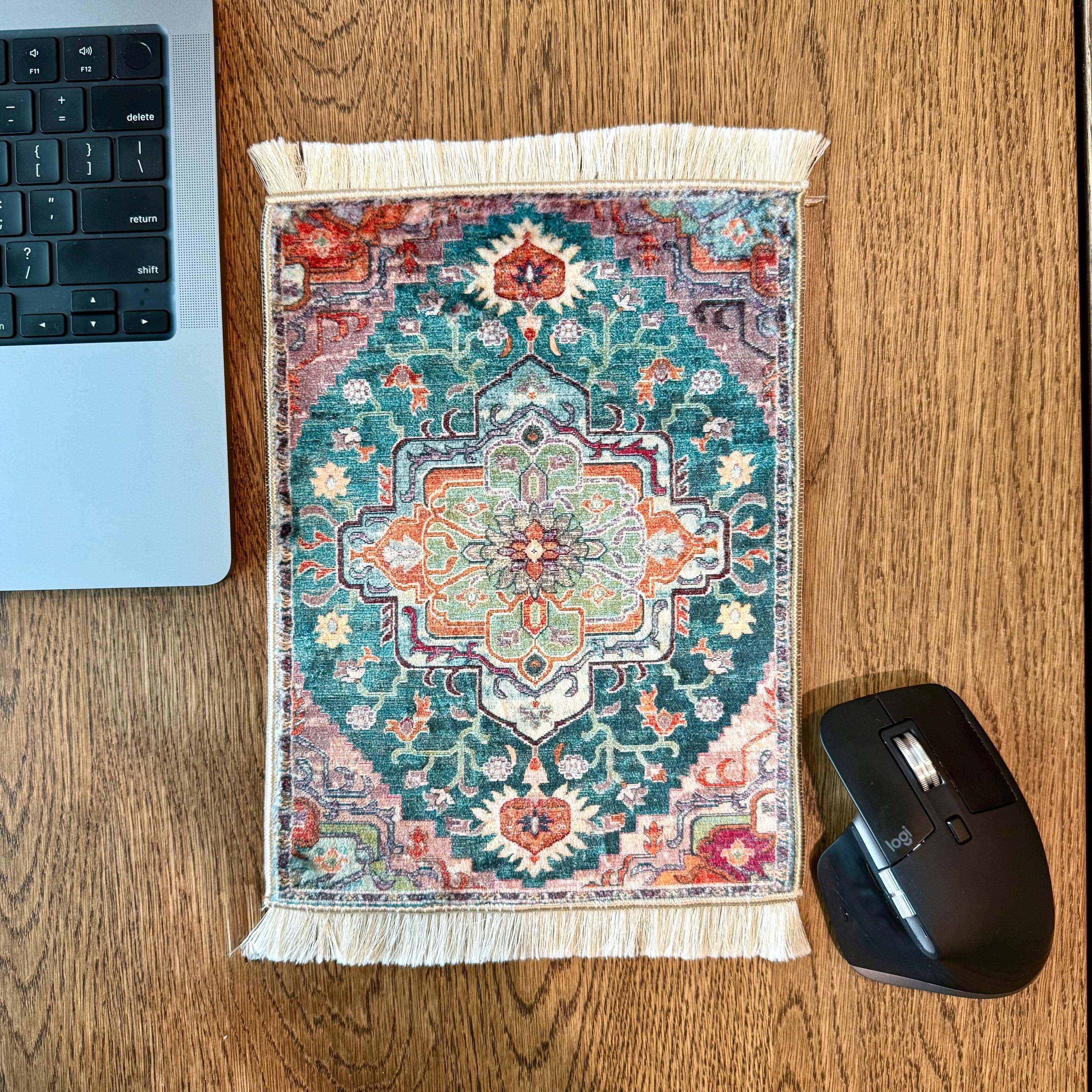 Mini Turkish Rug Mouse Pad | Kilim Carpet Style | Boho Desk Decor ...