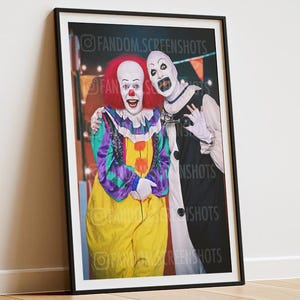 Visitante en el Café de los Payasos / Pennywise y Art el Payaso Arte de Fan, Decoración de Pared, Póster de Película