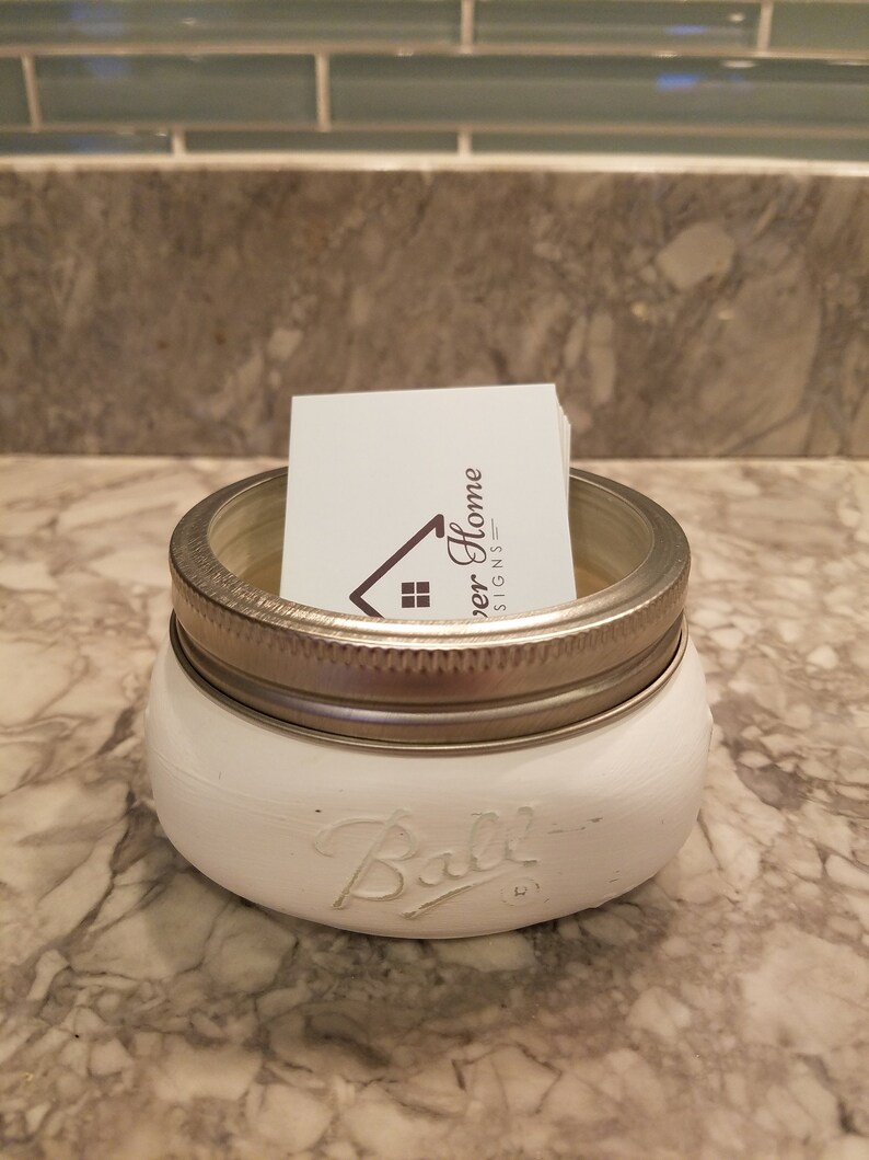 Sponge Holder Painted Mason Jar QTip Holder Kitchen Decor Etsy