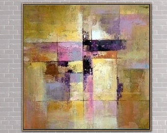 Large Abstract Gold Paintings On Canvas Gold Painting Pink Painting Contemporary Art Painting Rich Textured Art Modern Oil Painting Wall Art