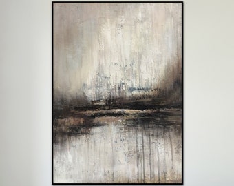 Large Black and White Art Abstract Painting Original Oil Painting Original Art Painting Artwork For Wall Large Abstract Wall Art