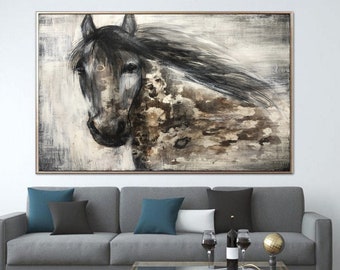 Beautiful large Horse Painting on Canvas Animals painting Horse Oil Painting on Canvas Abstract Horse Painting Animal Art Work for interior