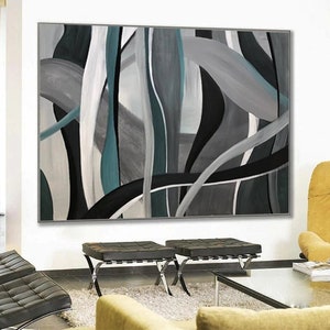 Large Abstract Paintings On Canvas Modern Artwork Original Abstract Painting Large Contemporary Oil Painting MELODY OF The SEA