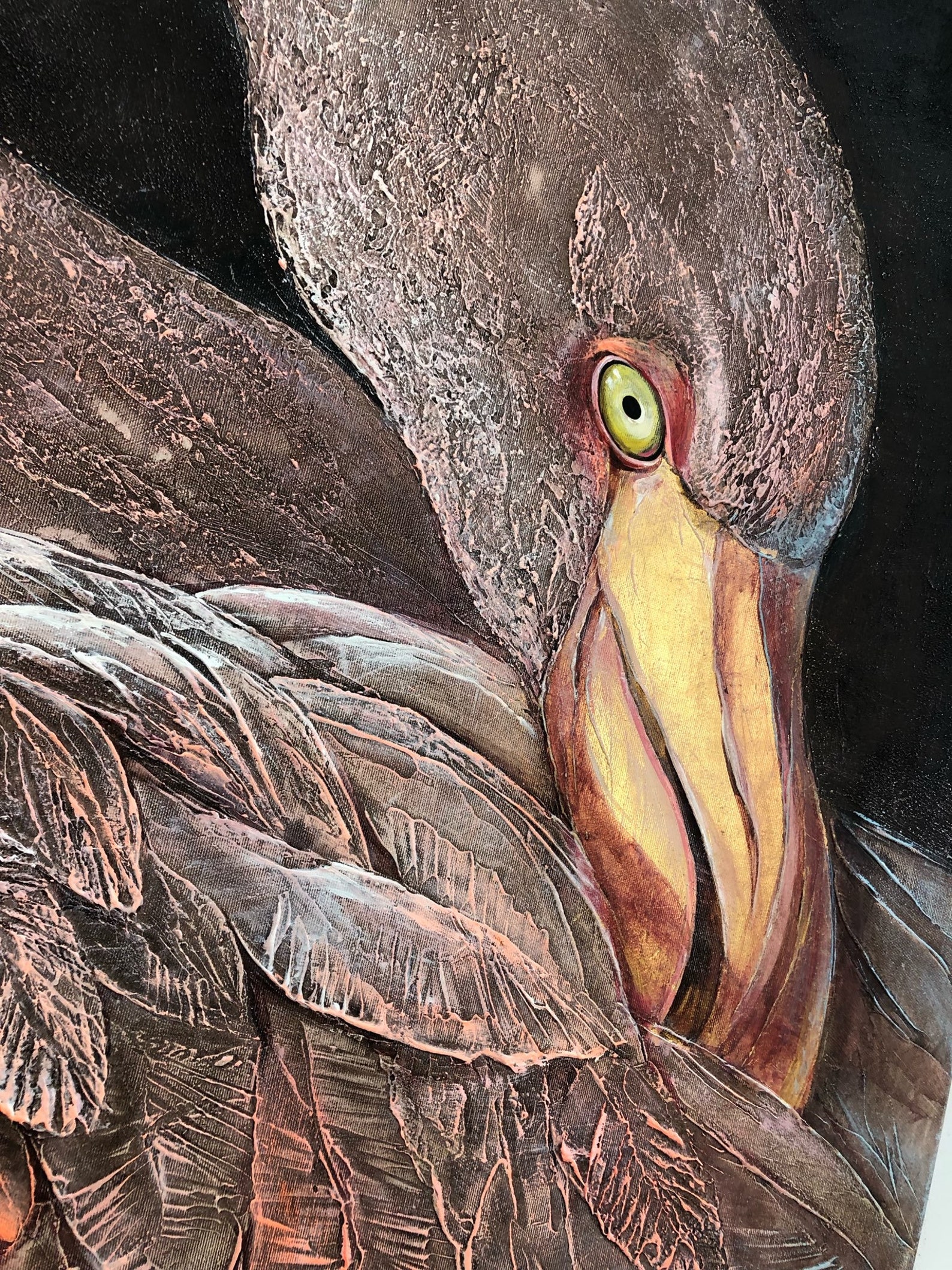 40x30 Schwan Großes Acrylgemälde Vogel Ölgemälde auf | Etsy