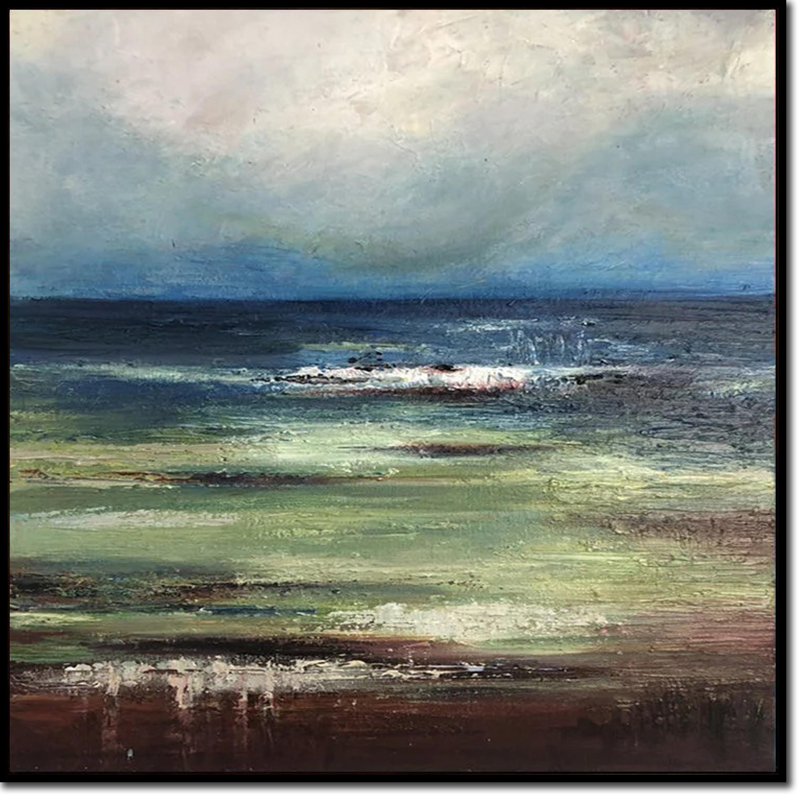 水彩画(海景)№46 （水彩画 パステル画 海の絵 しょぼ）