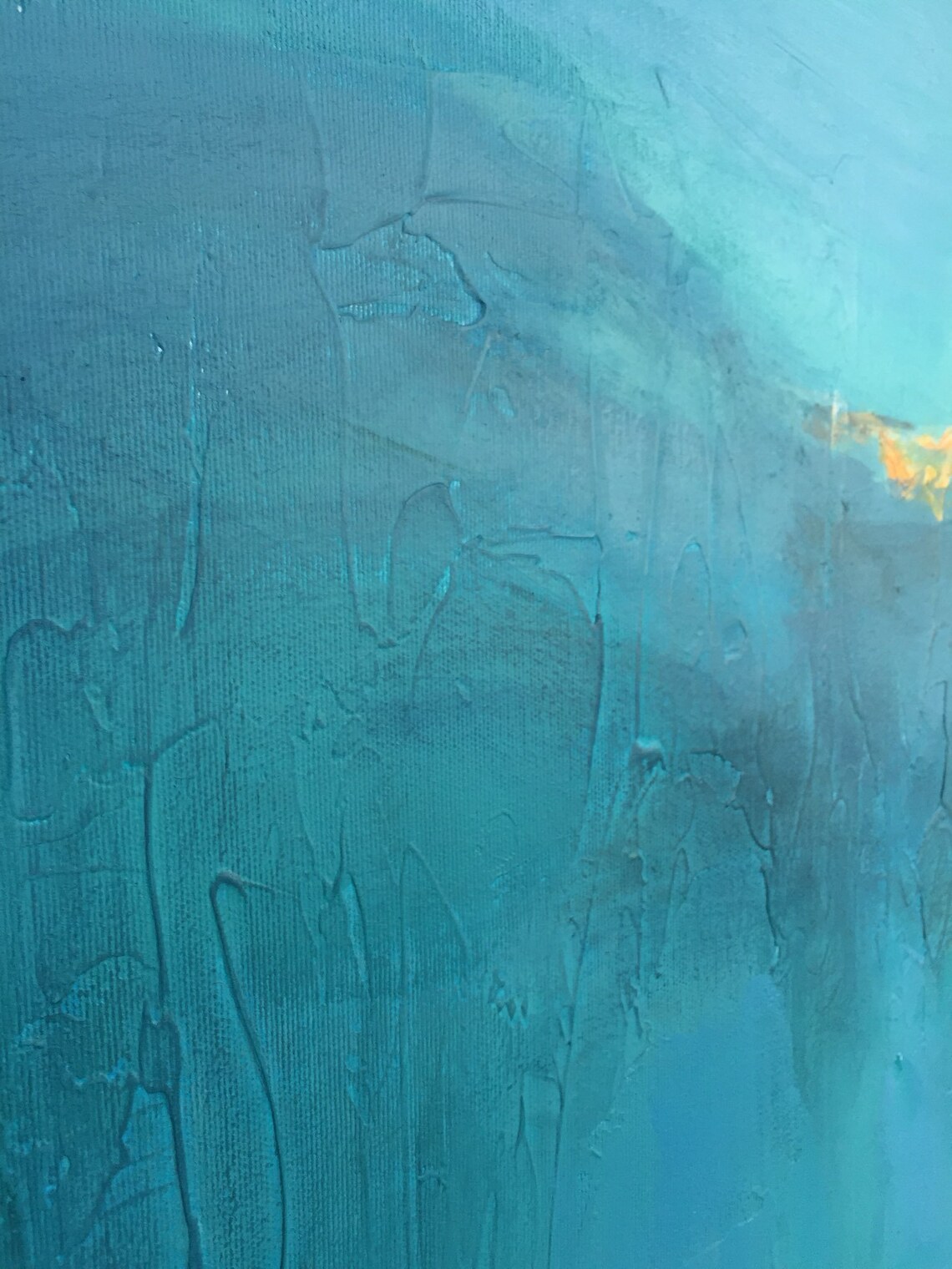 Original Seascape Blue Sea painting on canvas Abstract sea oil Etsy