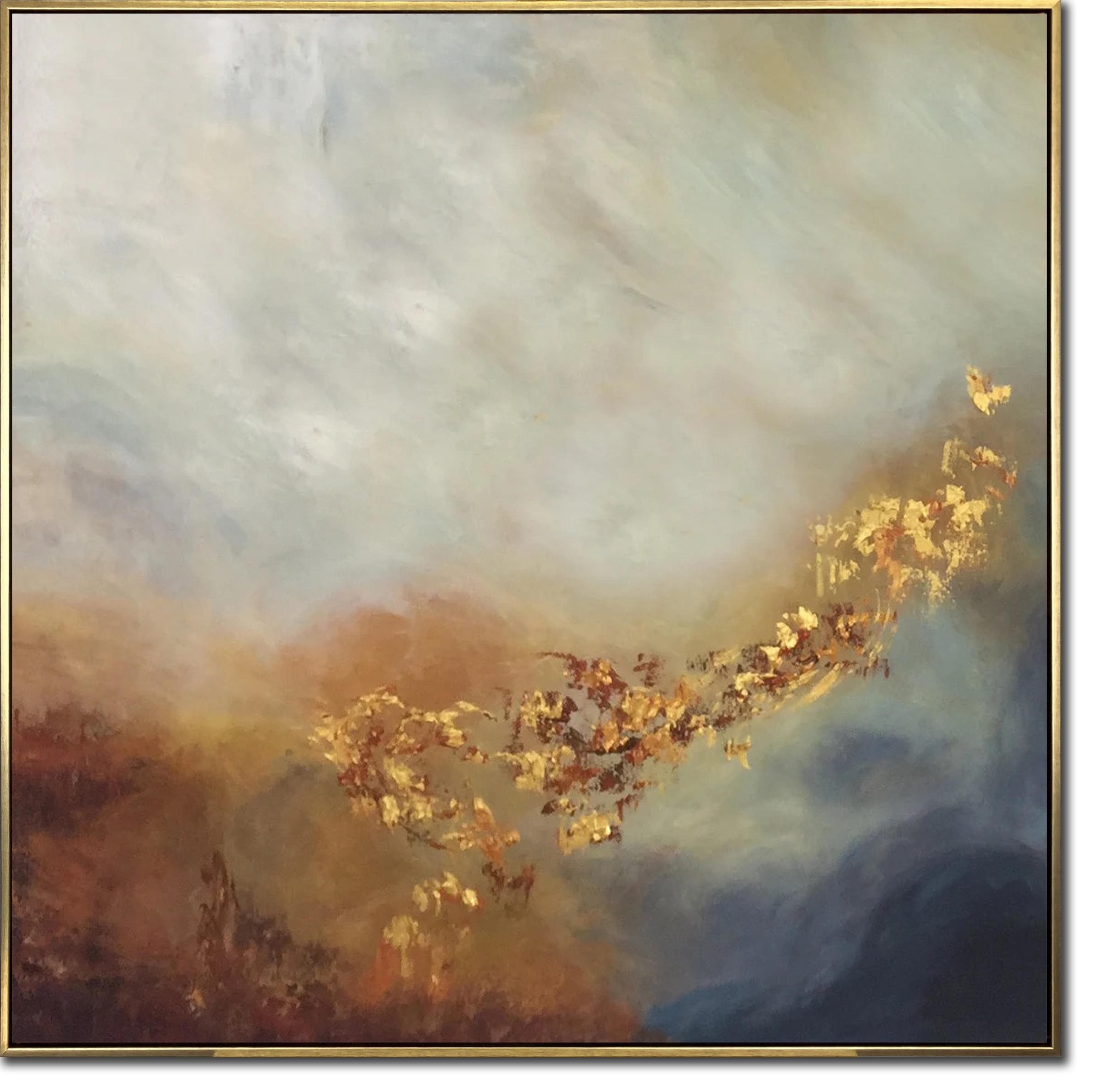 春早割 豪華な絵画 金箔の絵画 ダイナミックな抽象画 幻想的な風景画 額縁