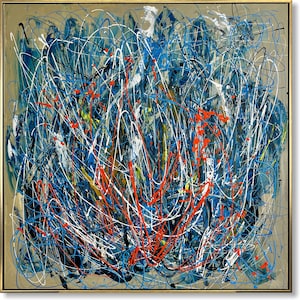 Abstract Acrylic Painting: Textured Modern Wall Art