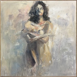 Extra Large Oil Painting Large Canvas Art Oil Female Body Painting Modern Large Canvas Abstract Naked Woman Body Modern Artwork for Decor