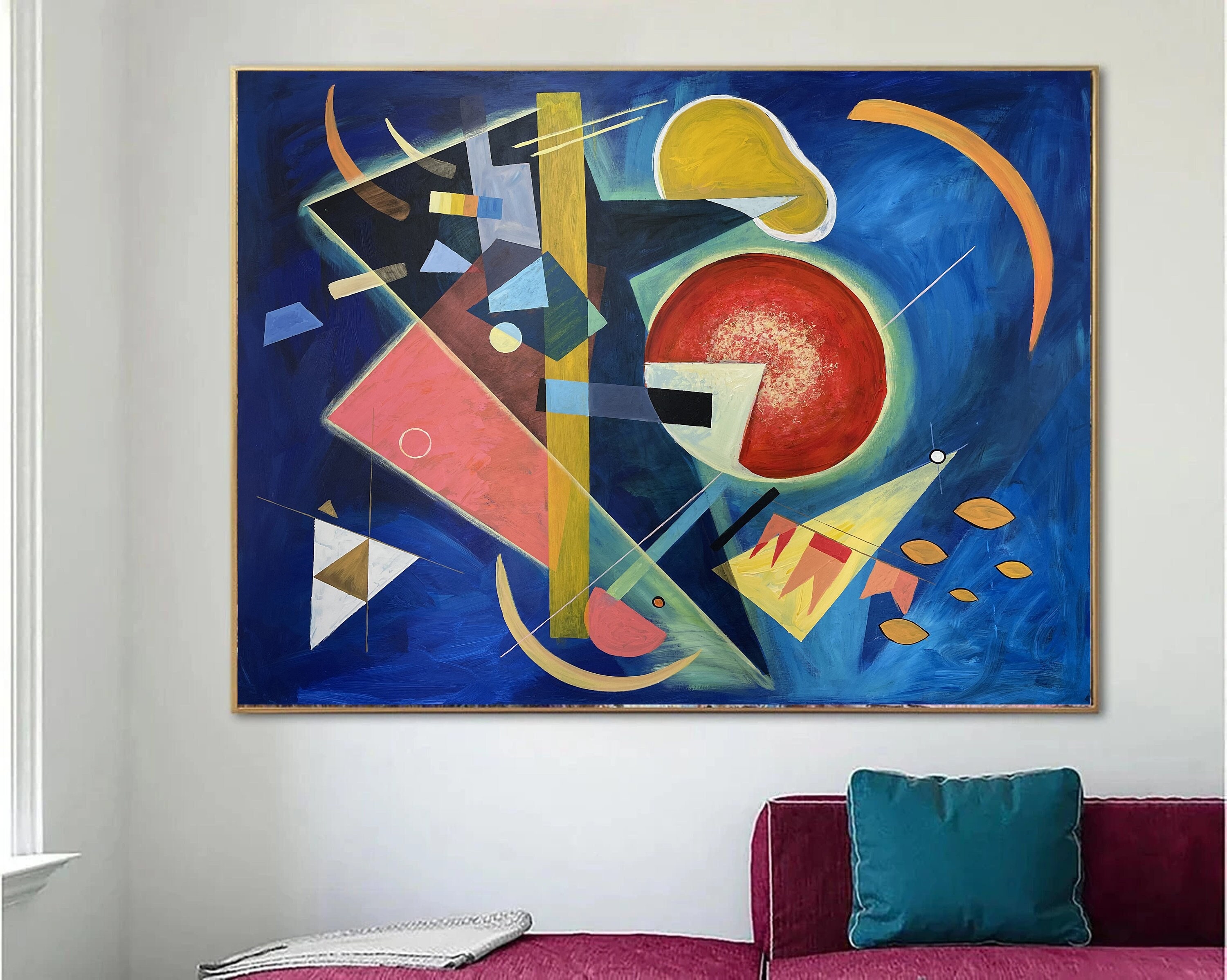 Opere d'arte geometriche astratte di Wassily Kandinsky Dipinti su tela Poster e stampe Riproduzioni di immagini di arte della parete Decor 50x70cm-3 Pezzi Senza cornice