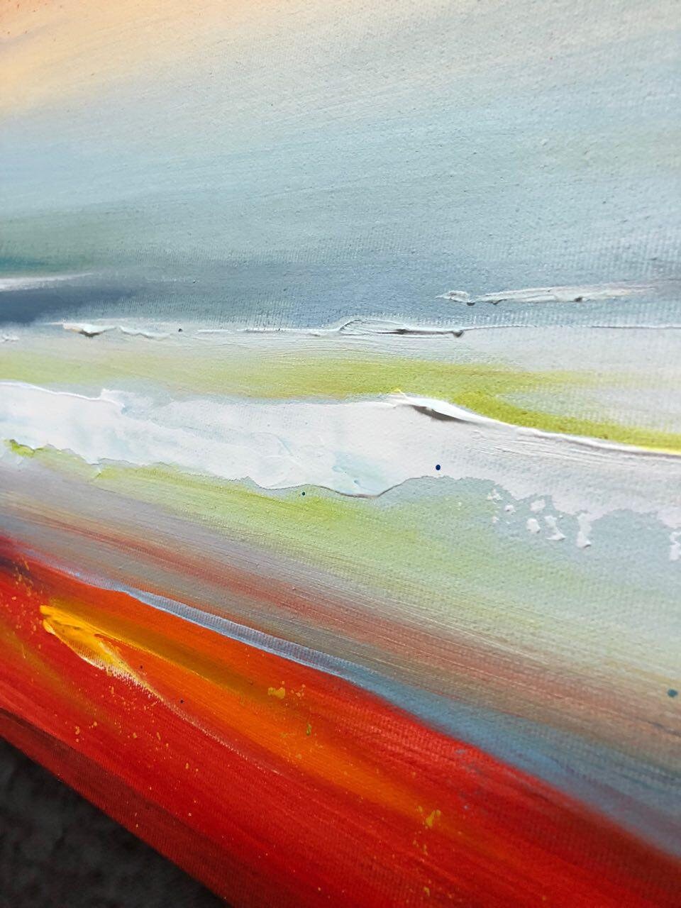 Sky Oil Painting Canvas Painting Original Colorful Abstract Etsy