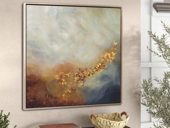 我*2様 抽象画 ゴールドフレーム 我*2様 抽象画 ゴールドフレーム 黄金の葉の抽象画：幻想的