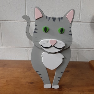 Dekupiersäge Muster Katze Pflanzer, Tier Pflanzer