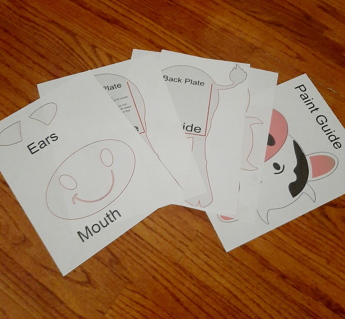 Scroll Saw Pattern Cow Wood PlanterFarm House Animal Planter Etsy Polska