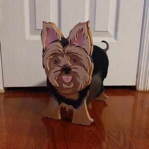 Dekupiersäge Muster Yorkshire Terrier Yorkie Pflanzer, Tier Pflanzer