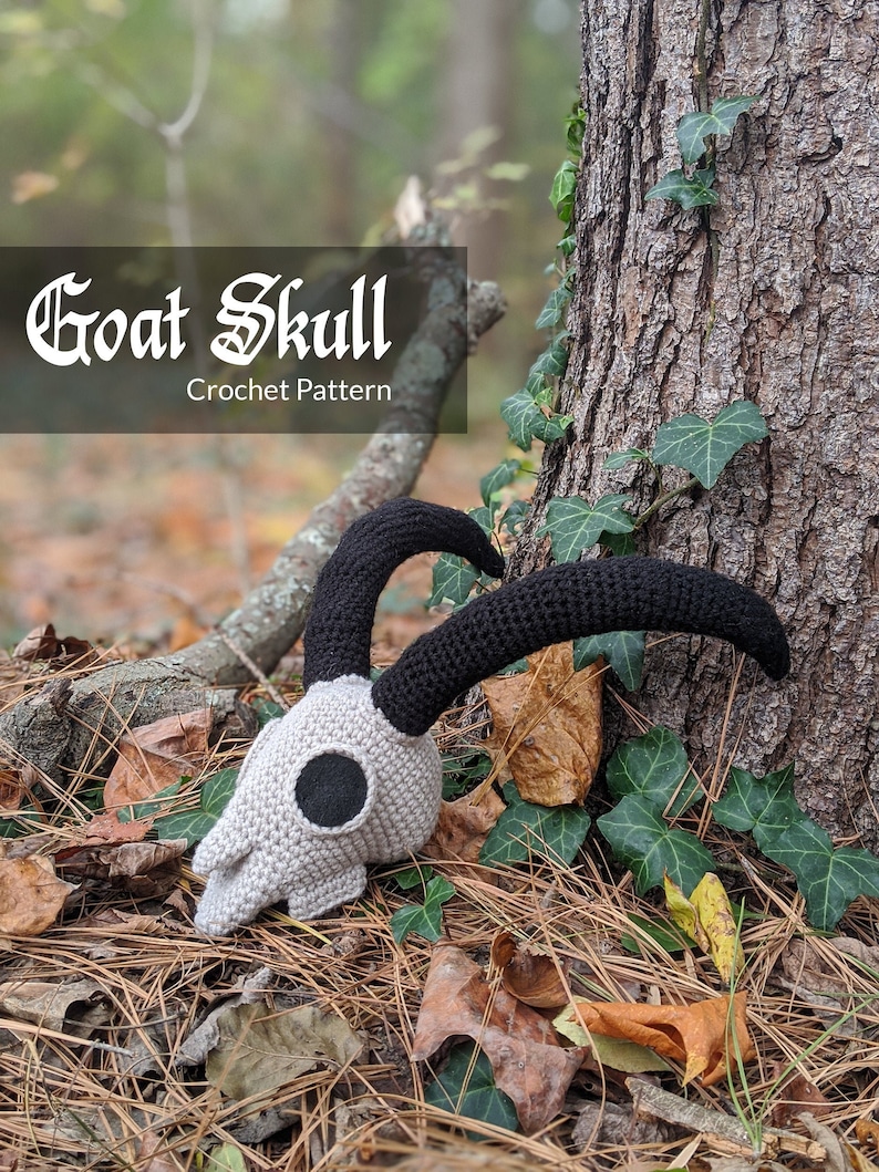 Goat Skull Amigurumi Crochet Pattern image 1