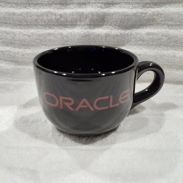 Oracle Software Logo Computer Company Office Black and Red Graphic Coffee Cup Mug