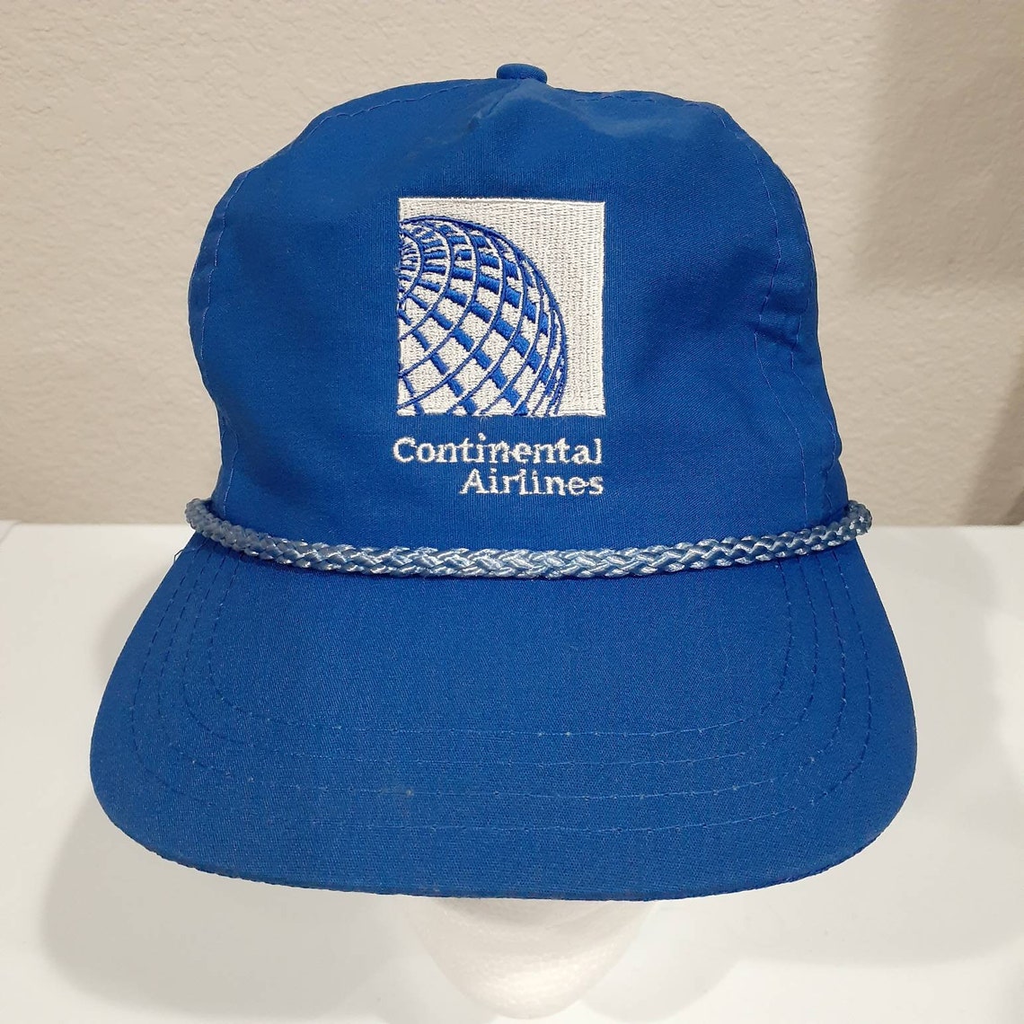 Vintage Blue Continental Airlines Trucker Style Adjustable Hat | Etsy