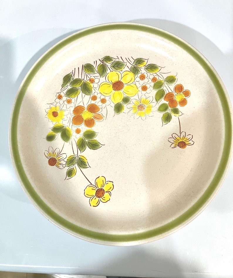 Set of 6 Spring Collection Stoneware Spring Garland 11-inch Dinner ...