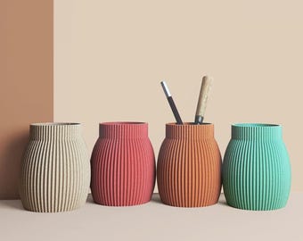3D-Stiftehalter, Schreibtisch-Organizer aus recyceltem Material, Bürozubehör, Aufbewahrung und Dekoration, Geschenk für Zuhause