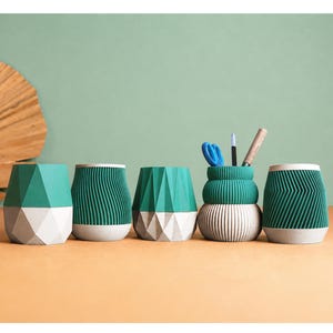 3D-pennenhouder, bureau-organizer gemaakt van gerecyclede houtvezels, kantooraccessoire, opberg- en decoratie-item, cadeau voor thuis