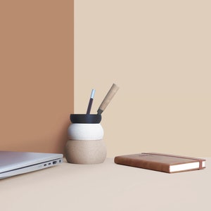 Pencil Pots, Desk Organizer made with recycled wood, idea for Office Accessories, Storage & Decoration, Scandinavian Design, gift for Home