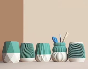 3D-Stiftehalter, Schreibtisch-Organizer aus recycelten Holzfasern, Bürozubehör, Aufbewahrung und Dekoration, Geschenk für Zuhause