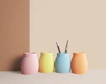 Pencil PotDesk Organizer made with recycled materials, idea for Office Accessories, Storage & Decoration, Scandinavian Design, gift for Home