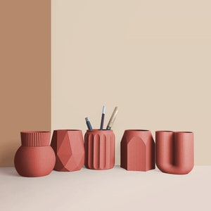 Pencil Pots, Desk Organizer made with recycled wood, idea for Office Accessories, Storage & Decoration, Scandinavian Design, gift for Home