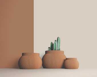 Cache-pot  en bois recyclé pour cactus et succulentes, idée de décoration pour maison et bureau, Scandinave Design, cadeau pour la Maison