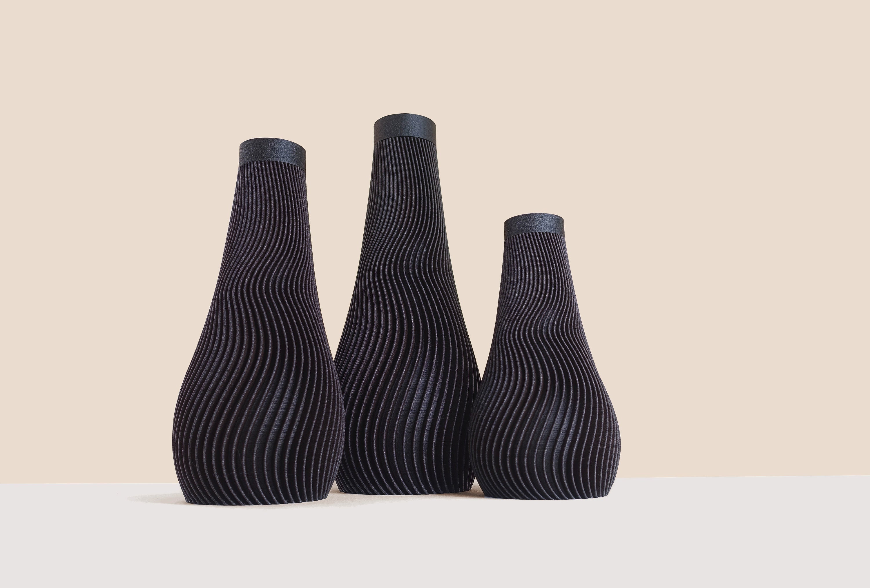 Vase/ Soliflore en Bois Recyclé Pour Fleurs Séchées Intérieur , 3D Design, Élégants et Modernes, Eco