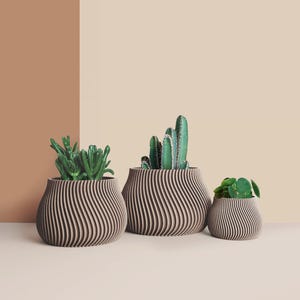 Cache-pot  en bois recyclé pour cactus et succulentes, idée de décoration pour maison et bureau, Scandinave Design, cadeau pour la Maison