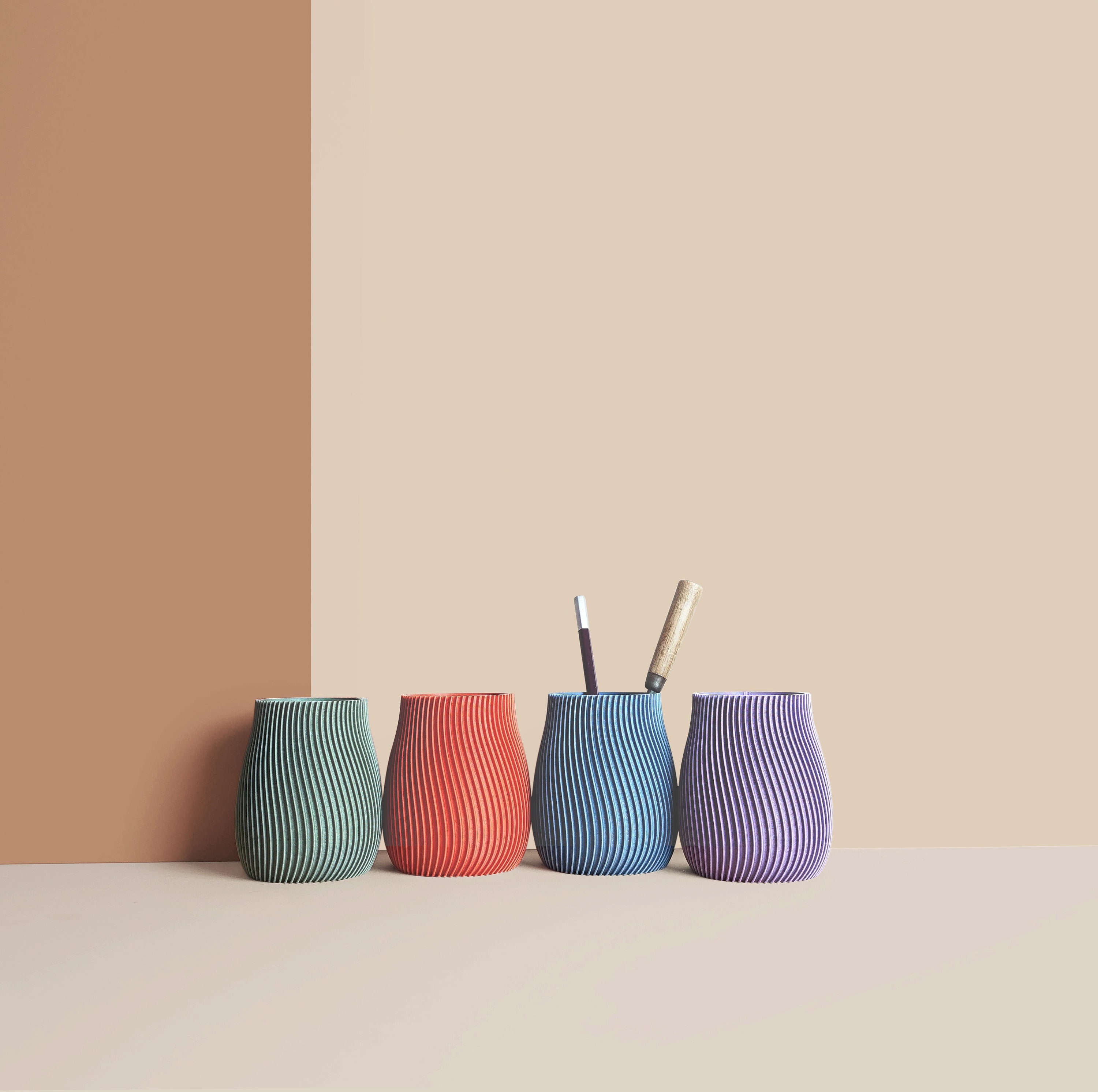 Pencil PotDesk Organizer made with recycled materials, idea for Office Accessories, Storage & Decoration, Scandinavian Design, gift for Home