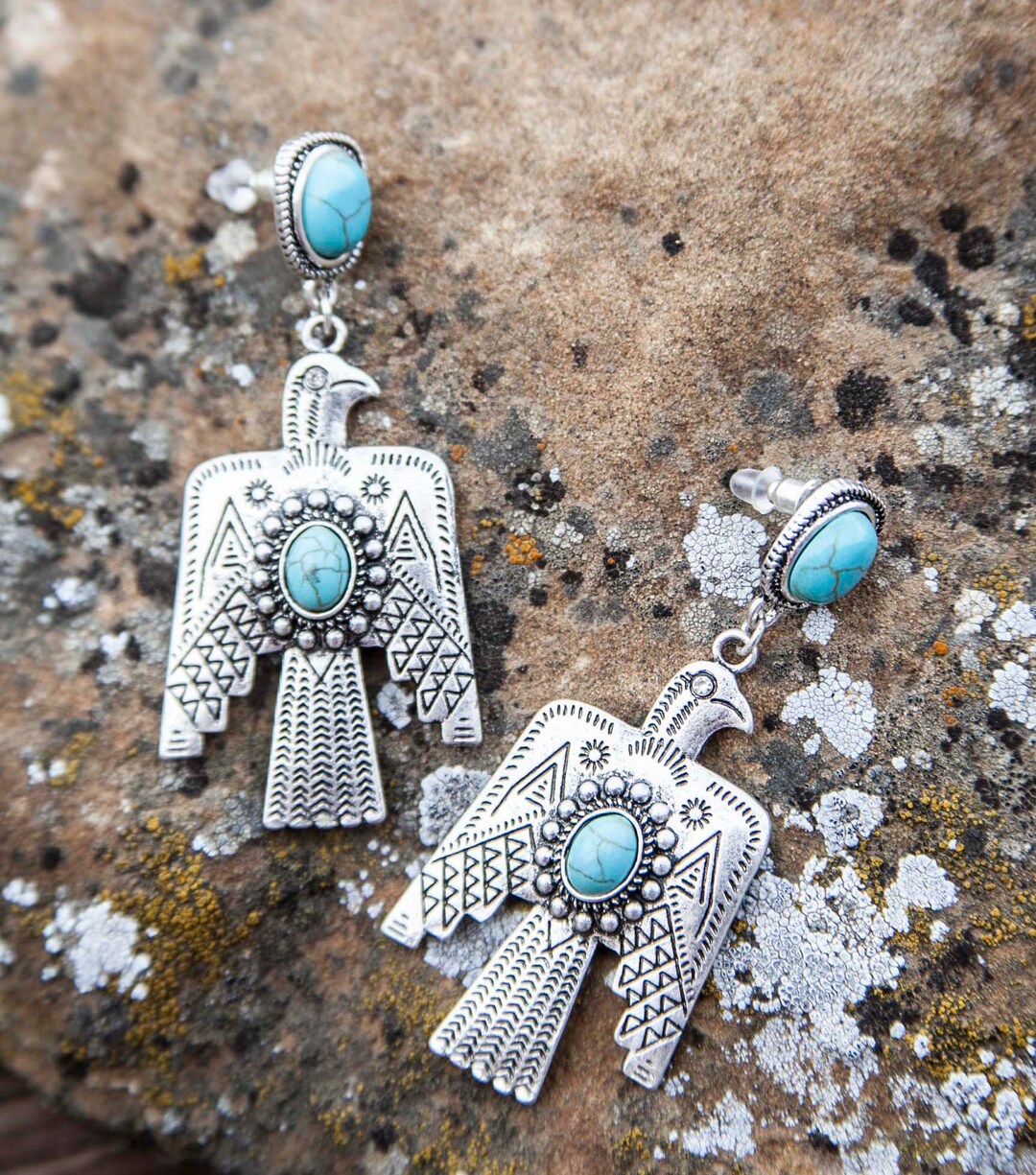 Thunderbird Dangle Earrings thunder Bird Etsy