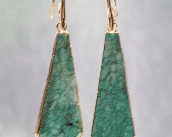 Turquoise Geometric 24K Gold Vermeil - "Big Sky Country"