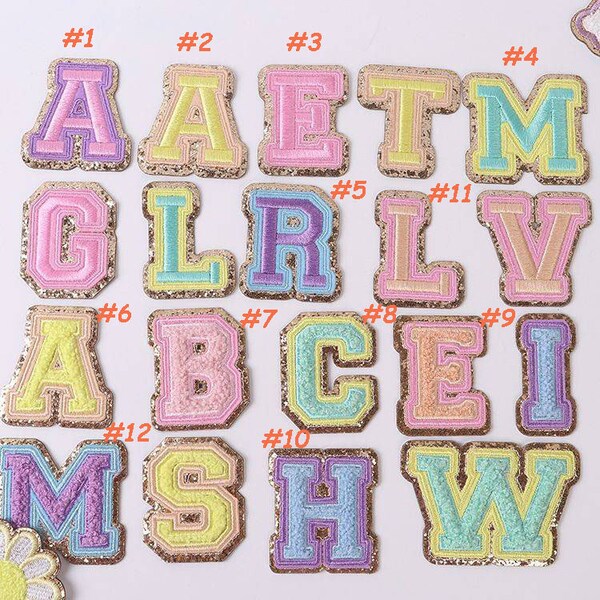 Iron on Letter Patches Etsy