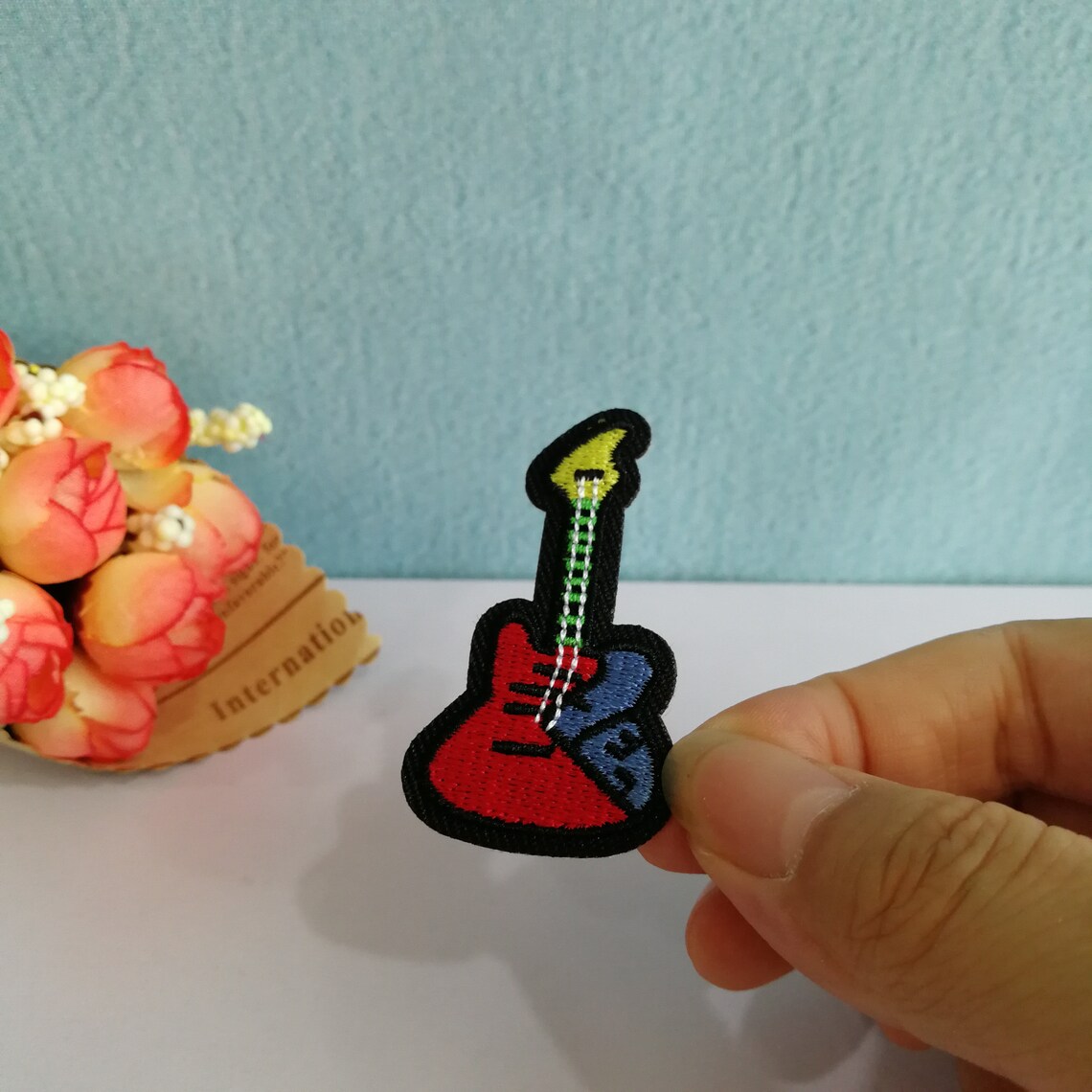 ELECTRIC GUITAR PATCH bordado hierro sobre Rock and Roll Etsy