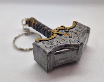 God of War Ragnarok Thor's Mjolnir Hammer Keyring