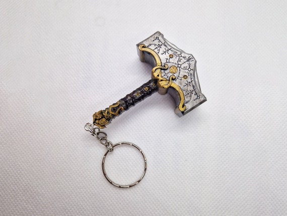 Thor's Hammer Keychain - God of War Game Merchandise