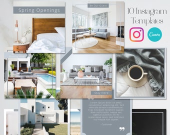 Airbnb Instagram-sjablonen | 10 berichtdia's | Canva-sjabloon | AirBnb | VRBO | AirBnb-host | Woningverhuur | Thuis weg | Instagram | Sociaal