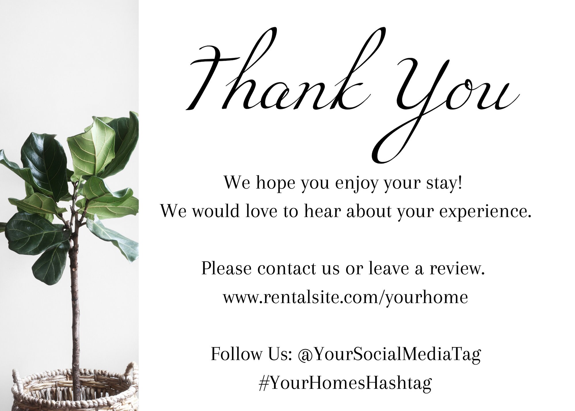 Airbnb Guest Cards Canva Template Airbnb VRBO Host - Etsy
