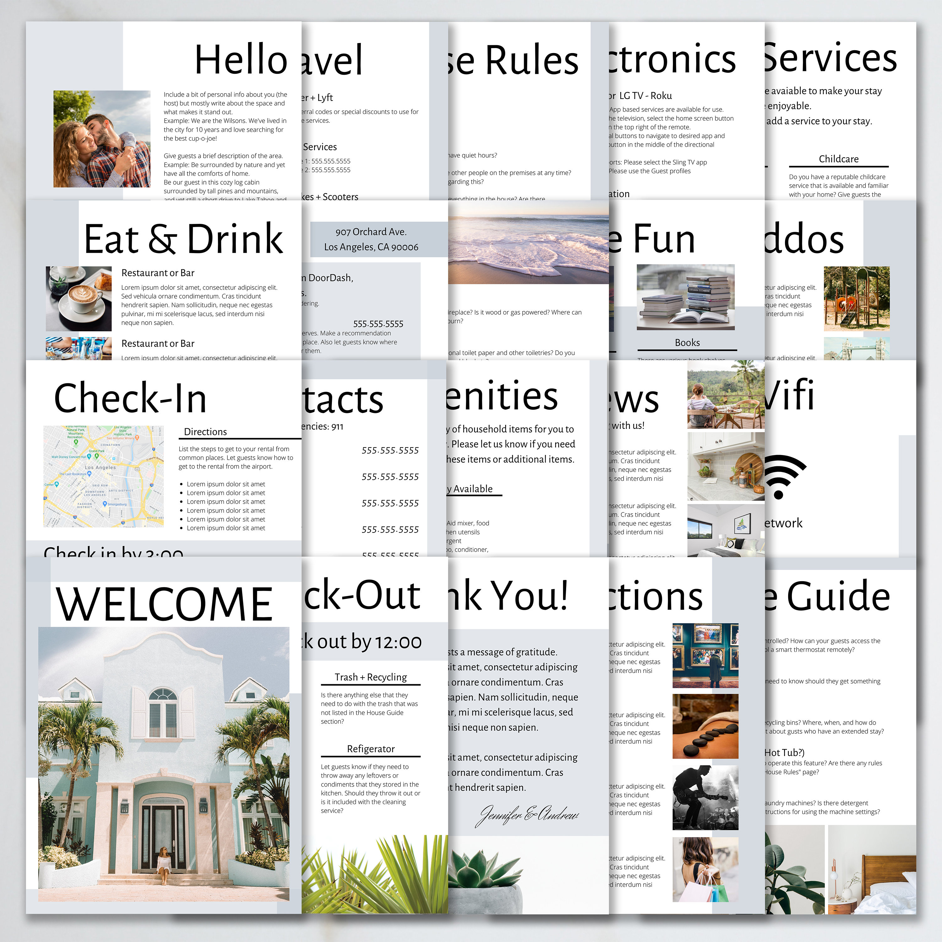 Airbnb Guest Book Template 20 Page Host Guidebook Canva Airbnb Guest Book Template 20 Page Host Guidebook Canva
