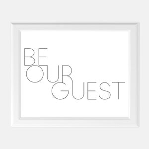 Be Our Guest Printable Wall Art Instant Download Home Decor Guest Room Guest image 4