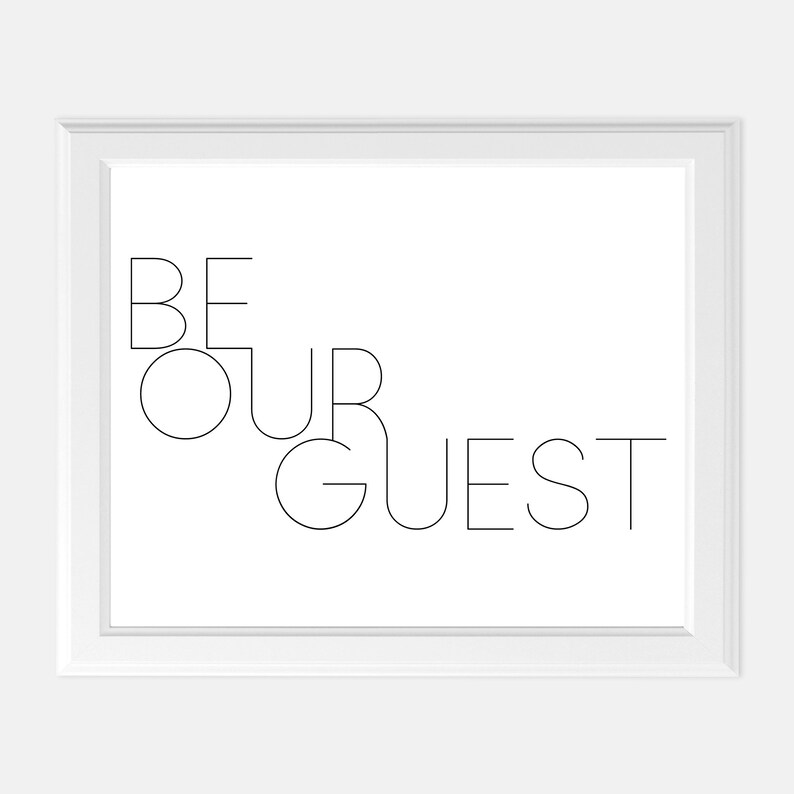 Be Our Guest Printable Wall Art Instant Download Home Decor Guest Room Guest image 4