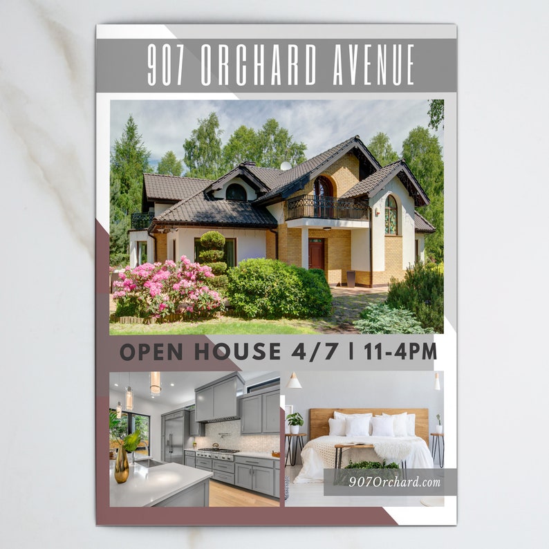 Real Estate Home Flyer Realtor Real Estate Marketing Canva Template Home Sale Customize Editable Canva Real Estate Template image 2