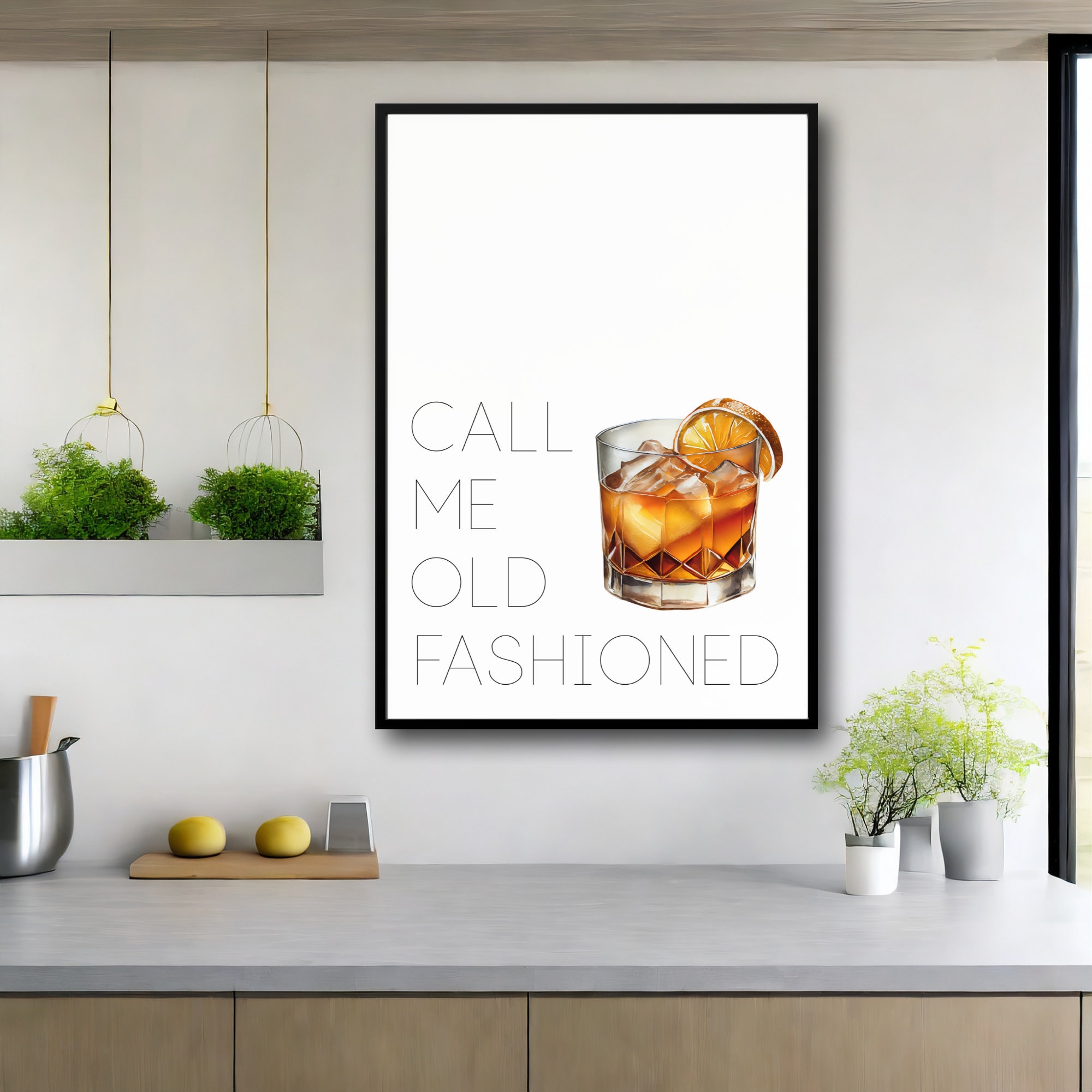 Call Me Old Fashioned | Wall Print | Printable Wall Art | Beverage ...