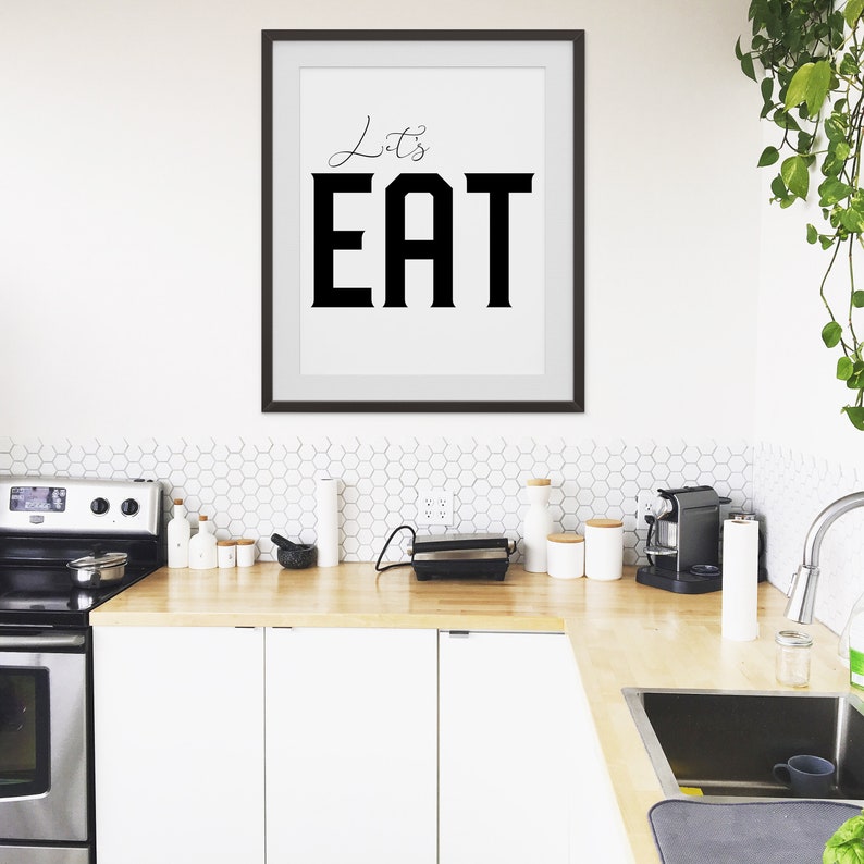 Let's Eat Printable Wall Art Instant Download Home - Etsy
